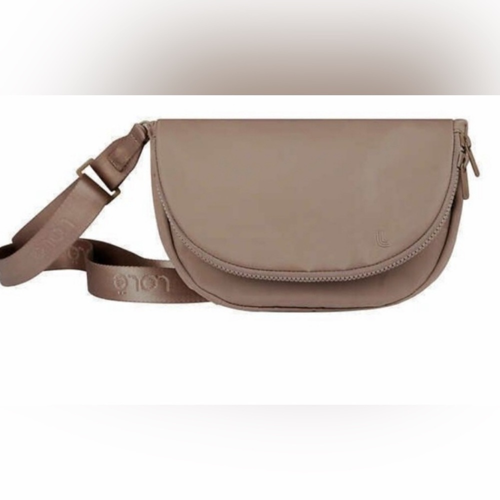 Lole Crossbody Tan Bag Flap Magnetic Closure Lolë Purse - Picture 1 of 5